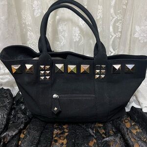 Black Studded “Puramo” Tote Bag New With Tags Packable